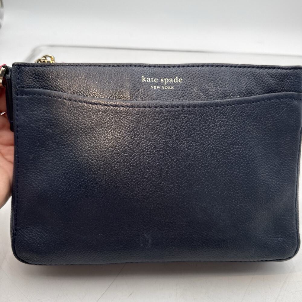 Kate Spade Blue Leather Margaux Medium Convertible Crossbody Bag